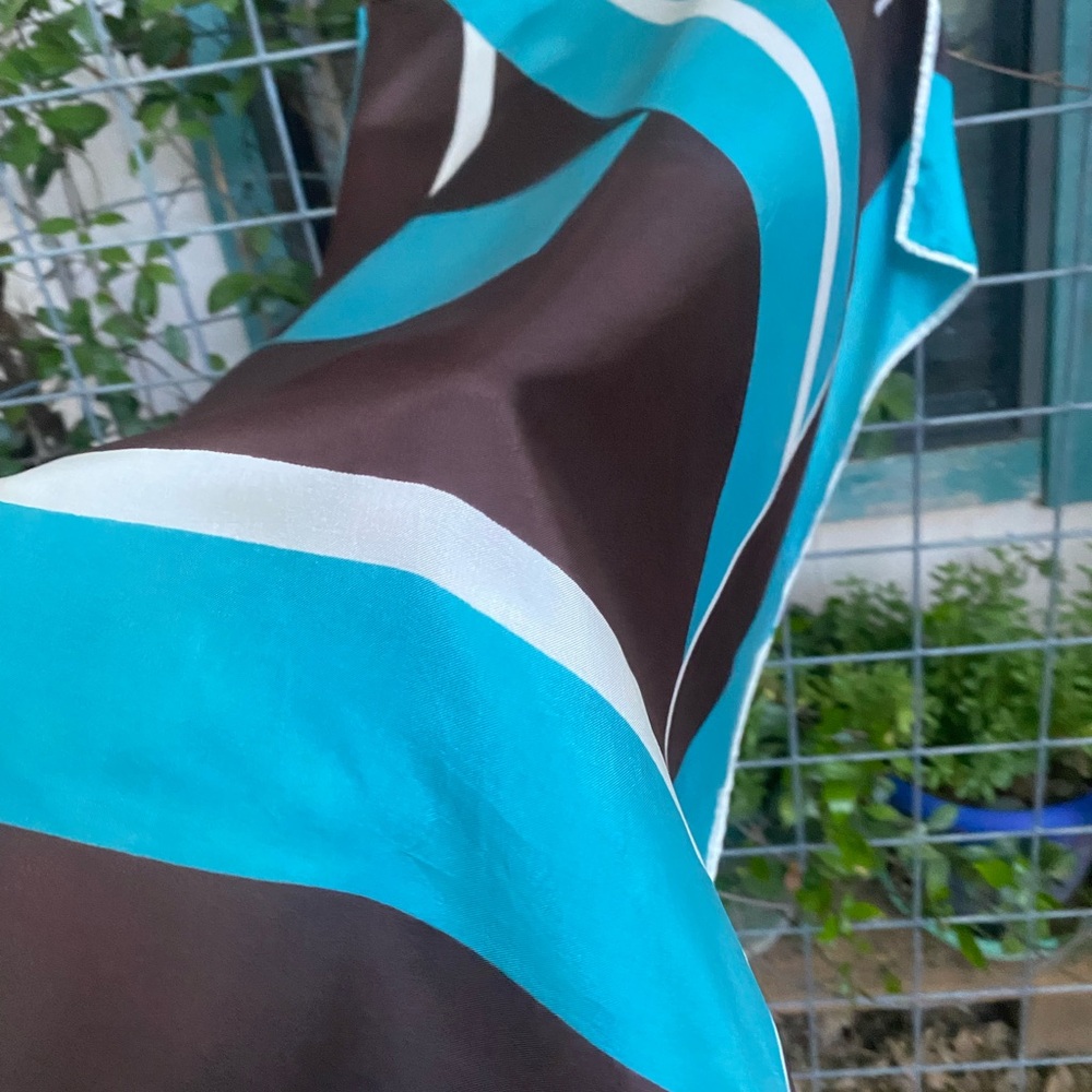 Turquoise Silk Scarf